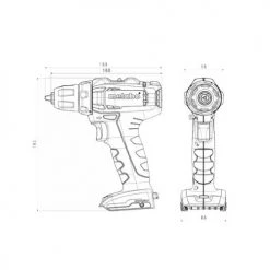 Perceuse-visseuse 12V Metabo Powermaxx BS 12 + 2 batteries 2 Ah + chargeur + coffret - 601036870 -Perceuse Soldes Magasin AFD 100359