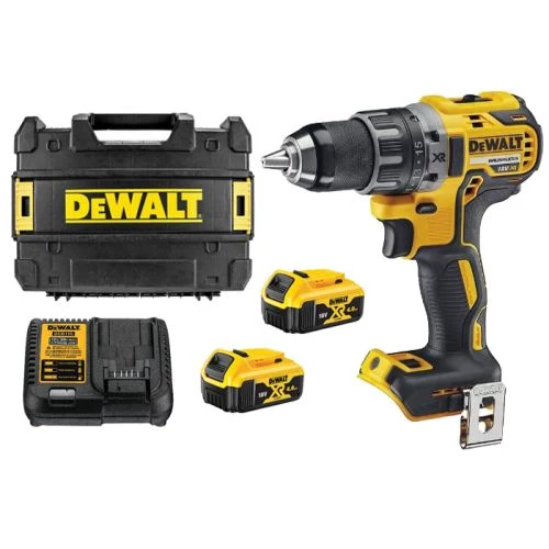 Perceuse-visseuse XR Brushless 18V Dewalt DCD791M2 + 2 batteries 4 Ah + chargeur + T-stak 3 Perceuse-visseuse XR Brushless 18V Dewalt DCD791M2 + 2 batteries 4 Ah + chargeur + T-stak