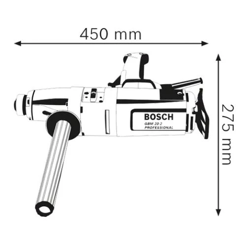 Perceuse de charpente 1150W Bosch GBM 23-2 E Professional - 0601121603 5 Perceuse de charpente 1150W Bosch GBM 23-2 E Professional - 0601121603 – Image 3