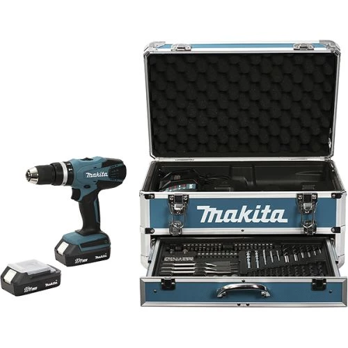Perceuse visseuse à percussion sans fil Makita HP457DWEX4 18 V + 2 batteries 1,5 Ah + accessoires 3 Perceuse visseuse à percussion sans fil Makita HP457DWEX4 18 V + 2 batteries 1,5 Ah + accessoires