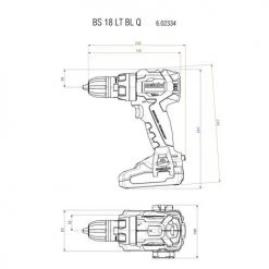 Perceuse-visseuse 18V Metabo BS 18 LT BL Q (sans batterie ni chargeur) + coffret Metabox - 602334840 -Perceuse Soldes Magasin AFD 103775