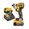 Visseuse à chocs sans fil XR Dewalt DCF888P2B 18 V + 2 batteries 5 Ah + chargeur + Tstak