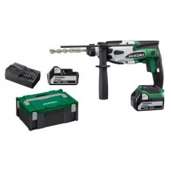 Perforateur SDS+ sans-fil Hikoki DH18DSLWPZ 18 V + 2 batteries 5 Ah + chargeur + coffret Hitcase