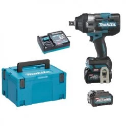 Boulonneuse à choc 40V Makita TW001GD201 + 2 batteries 2,5 Ah + chargeur + MAKPAC 3