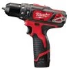 Perceuse-visseuse 12V Milwaukee M12 BDD-202C + 2 batteries 2 Ah + chargeur + coffret -Perceuse Soldes Magasin AFD 128795