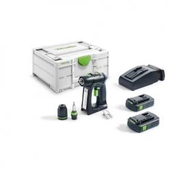Perceuse-visseuse sans-fil Festool C18 C 3,1-Plus 18 V + 2batteries 3,1 Ah + chargeur + Systainer