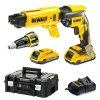 Visseuse plaque de plâtre Dewalt DCF620D2K 18 V + 2 batteries 2 Ah + chargeur + Tstak