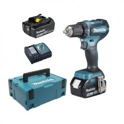 Perceuse-visseuse 18V Makita DDF485RTJ + 2 batteries BL1850B + chargeur DC18RC + Makpac 2