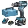Perceuse-visseuse à percussion 18V Makita DHP485RTJ + 2 batteries 5 Ah + chargeur -Perceuse Soldes Magasin AFD 138084