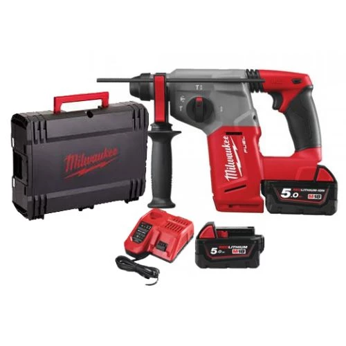Perforateur SDS-Plus sans-fil Milwaukee M18 CH-502C 18 V + 2 batteries 5 Ah + chargeur + coffret 3 Perforateur SDS-Plus sans-fil Milwaukee M18 CH-502C 18 V + 2 batteries 5 Ah + chargeur + coffret