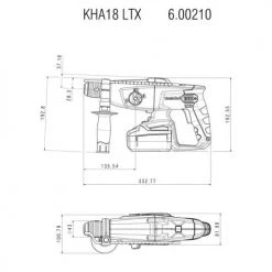 Perforateur SDS+ sans-fil Metabo KHA 18 LTX 18 V + 2 batteries 5,5 Ah + chargeur + MetaLoc -Perceuse Soldes Magasin AFD 140320