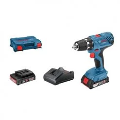 Perceuse visseuse 18V Bosch GSR 18V-21 + 2 batteries 2 Ah + chargeur + coffret L-CASE - 06019H100A