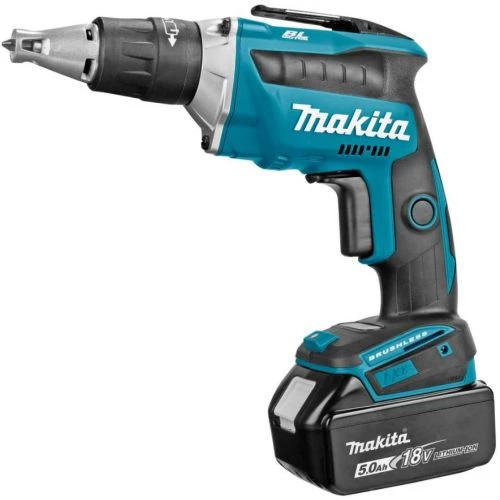 Visseuse plaque de plâtre 18V Makita DFS452RTJ + 2 batteries 5 Ah + chargeur + coffret MAKPAC 8 Visseuse plaque de plâtre 18V Makita DFS452RTJ + 2 batteries 5 Ah + chargeur + coffret MAKPAC – Image 6