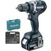 Perceuse-visseuse 18 V Makita Black (machine complète) 2 batteries 3 Ah + coffret accessoires - DDF482FX1B -Perceuse Soldes Magasin AFD 152796