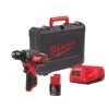 Perceuse-visseuse 12V Milwaukee M12 BDD-201C + 1 batterie 2 Ah + chargeur + coffret - MILWAUKEE - 4933479439