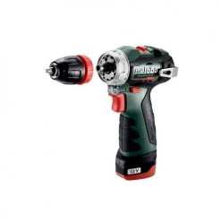 Perceuse-visseuse 12V Metabo Powermaxx BS BL Q + 2 batteries 2 Ah + chargeur + coffret - 601749500 -Perceuse Soldes Magasin AFD 154719