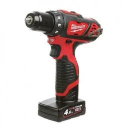 Perceuse-visseuse 12V Milwaukee M12 BDD-201C + 1 batterie 2 Ah + chargeur + coffret - MILWAUKEE - 4933479439 -Perceuse Soldes Magasin AFD 158201