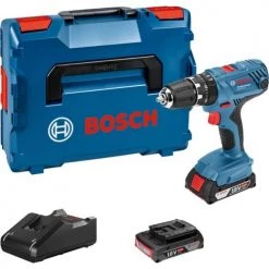 Perceuse visseuse18V Bosch GSR 18V-21 + 2 batteries 2 Ah + chargeur + coffret L-BOXX - 06019H1008