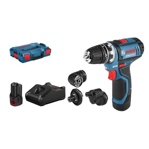 Perceuse-visseuse Multi 12V Bosch GSR 12V-15 FC + 2 batteries 2 Ah + chargeur + coffret L-Boxx - 06019F6000 3 Perceuse-visseuse Multi 12V Bosch GSR 12V-15 FC + 2 batteries 2 Ah + chargeur + coffret L-Boxx - 06019F6000
