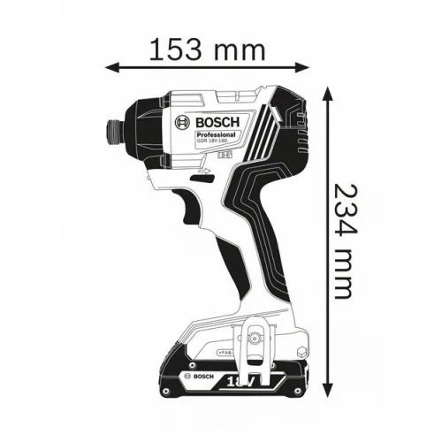 Visseuse à chocs 18V Bosch GDR 18V-160 + 2 batteries ProCORE 4 Ah + chargeur + L-BOXX - 06019G510Q 5 Visseuse à chocs 18V Bosch GDR 18V-160 + 2 batteries ProCORE 4 Ah + chargeur + L-BOXX - 06019G510Q – Image 3