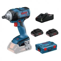 Boulonneuse 18V Bosch GDS 18V-300 Professional + 2 batteries Procore 4 Ah + chargeur + L-Boxx 136 - 06019D8202