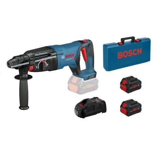 Perforateur SDS+ Bosch GBH 18V-26 D 18 V + 2 batteries Procore 8Ah + chargeur 3 Perforateur SDS+ Bosch GBH 18V-26 D 18 V + 2 batteries Procore 8Ah + chargeur