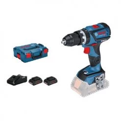 Perceuse-visseuse à percussion 18V Bosch GSB 18V-60 C + 2 batteries Procore 4 Ah + chargeur + coffret L-Boxx - 06019G2109