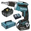 Visseuse plaque de plâtre 18V Makita DFS452RTJ + 2 batteries 5 Ah + chargeur + coffret MAKPAC