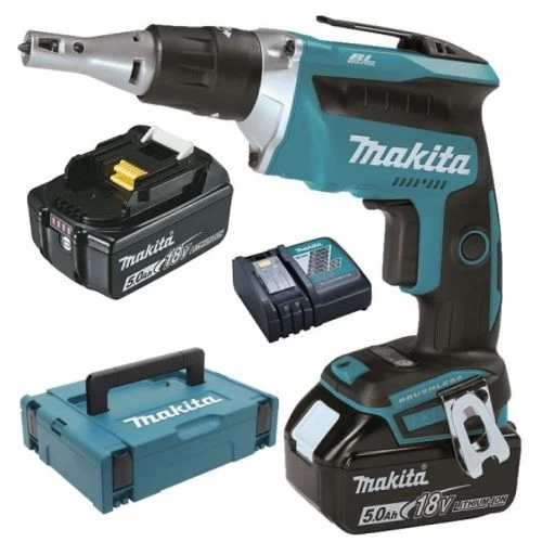 Visseuse plaque de plâtre 18V Makita DFS452RTJ + 2 batteries 5 Ah + chargeur + coffret MAKPAC 3 Visseuse plaque de plâtre 18V Makita DFS452RTJ + 2 batteries 5 Ah + chargeur + coffret MAKPAC