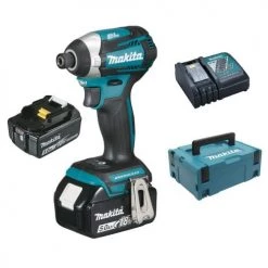 Visseuse à chocs sans-fil Makita DTD154RTJ 18 V + 2 batteries 5 Ah BL1850B + chargeur + Makpac 2