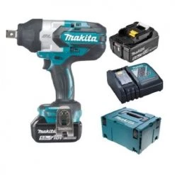 Boulonneuse à chocs 18V Makita DTW1001RTJ + 2 batteries 5 Ah + chargeur + coffret MAKPAC