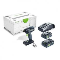 Visseuse à chocs 18V Festool TID 18 HPC + 2 batteries 4 Ah + chargeur + SYSTAINER SYS3 - 576482