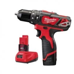 Perceuse à percussion 12V Milwaukee M12™ BPD-202C + 2 batteries 2 Ah + chargeur + coffret - 4933441940