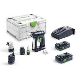 Perceuse-visseuse sans fil Festool C 18 HPC 4,0 I-Set 18 V + 2 batteries 4 Ah + chargeur + coffret
