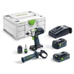 Perceuse-visseuse à percussion 18V Festool Quadrive PDC 18/4 I-Plus + 2 batteries + chargeur - 576467